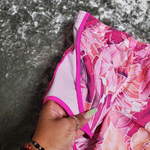 Nike Dri-Fit Floral Pink Athletic Shorts - Picture 2 of 6